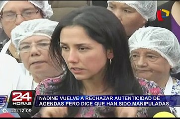 Nadine vuelve a rechazar autenticidad de agendas pero dice que han sido manipuladas