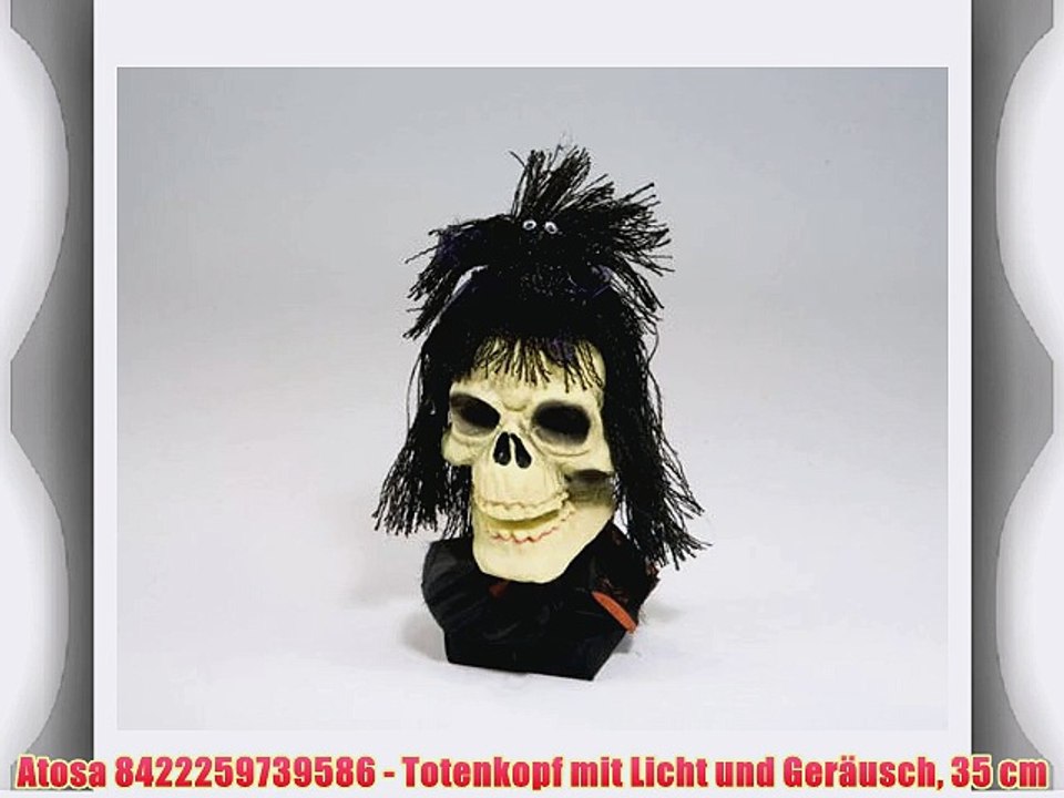 Atosa 8422259739586 - Totenkopf mit Licht und Ger?usch 35 cm