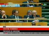 ONU: Cristina  Fernández, presidenta argentina, repudió acciones de golpistas hondureños
