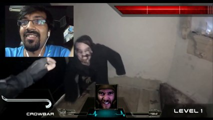 Man goes on Chatroulette playing real life first person video game in his garden