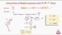 Question No. 2( Conversion of Radian into Degrees )