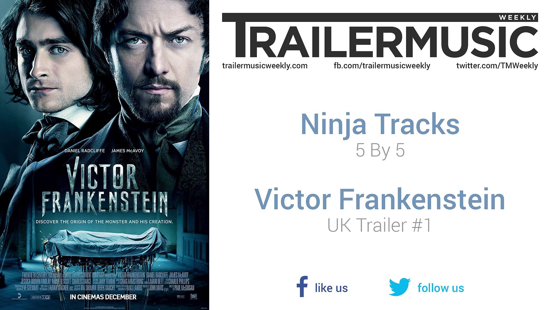 ⁣Victor Frankenstein - UK Trailer #1 Music #2 (Ninja Tracks - 5 By 5)