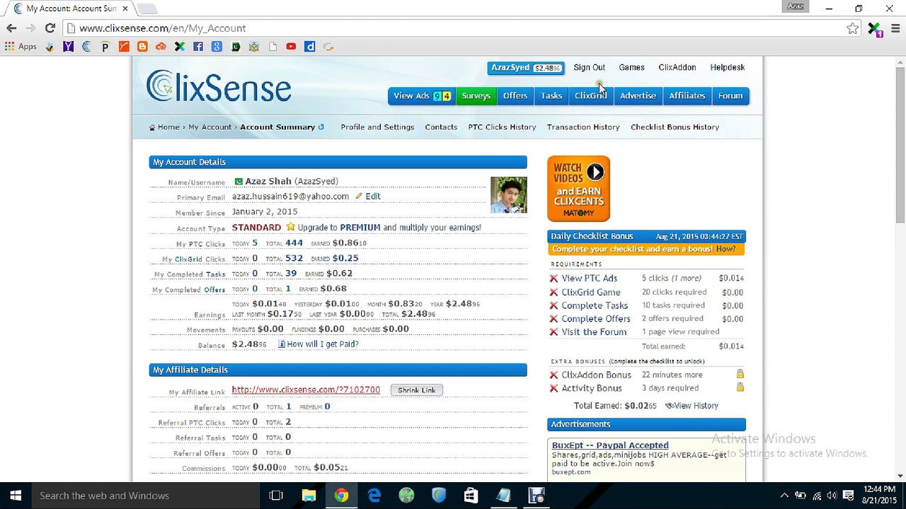 How to add Clixaddon button in your browser(Clixsense)