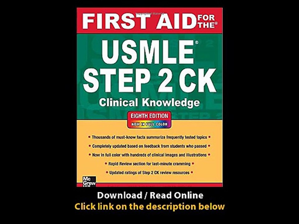 First Aid For The USMLE Step 2 CK Eighth Edition -  BOOK PDF
