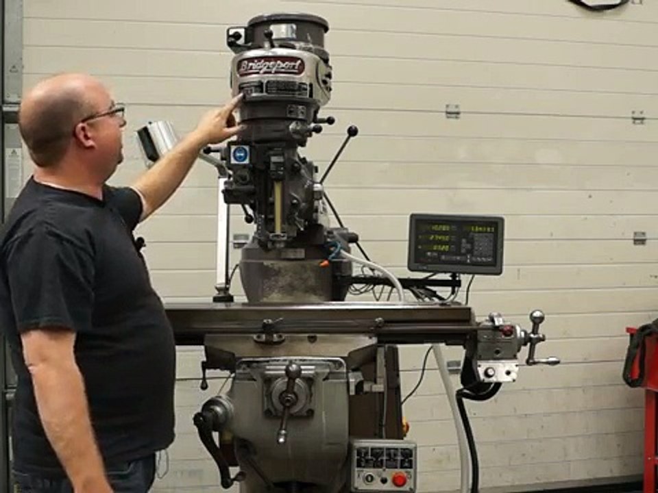 Bridgeport Milling Machine with belt drive head