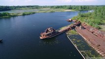 Un drone survole la ville abandonnée de Chernobyl, 30ans après la catastrophe