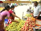 Food safety officers raids on Vishaka purna markets Fruits shops