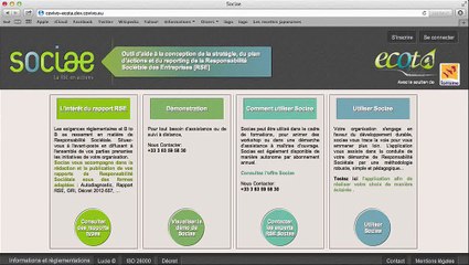 SOCIAE l'application d'aide à la démarche de Responsabilité Sociétale des Entreprises (RSE).