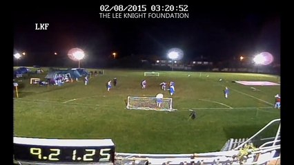 Man 'takes one for the team' during charity football match