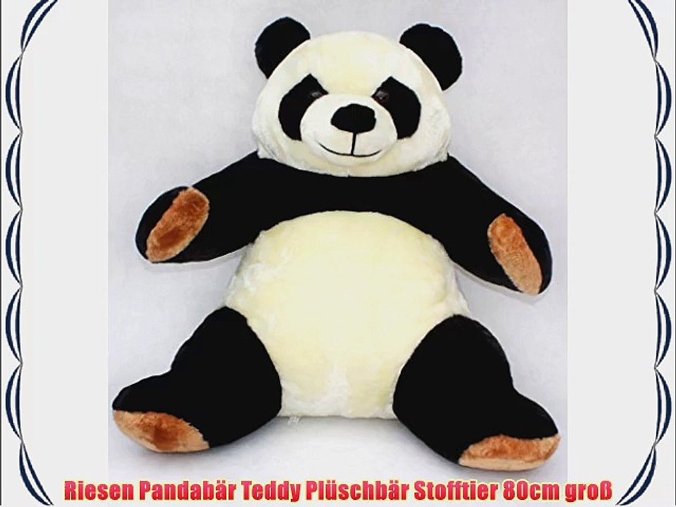 Riesen Pandab?r Teddy Pl?schb?r Stofftier 80cm gro?