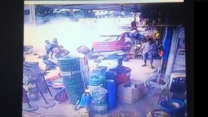 Car spins and smashes into shop