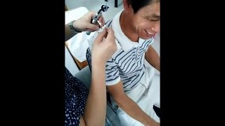 DIY Ear Cleaning (15) Helping a man to remove large amount of ear wax