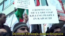 Dr Imran Farooq's widow Shumaila supports Altaf Hussain In UK Rally
