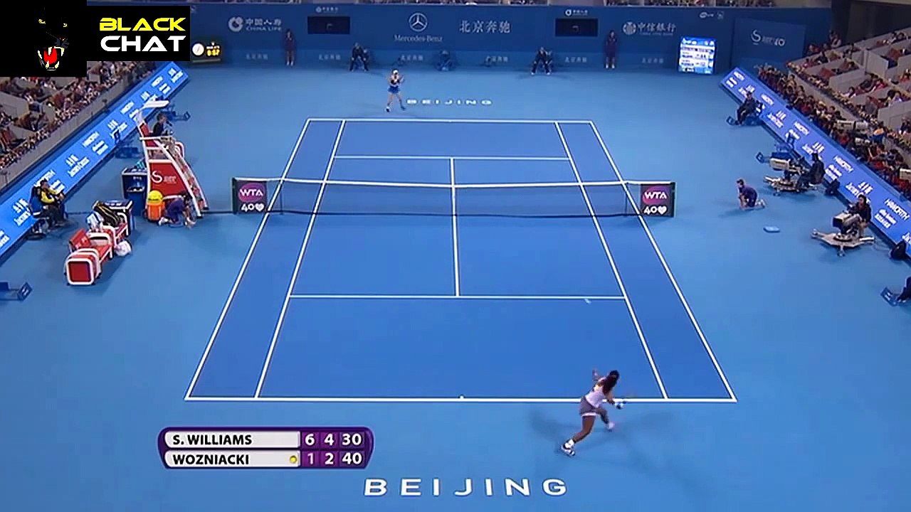 Incredible Serena Williams - 38 Shot Rally with C. Wozniacki 2013