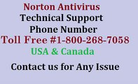 Norton Antivirus Technical Support Phone Number #1-800-268-7058 For USA & Canada.