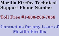 Mozilla Firefox Technical Support Phone Number #1-800-268-7058