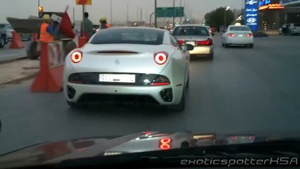 Ferrari California Weaving Through Traffic (Saudi Arabia) 1080p HD