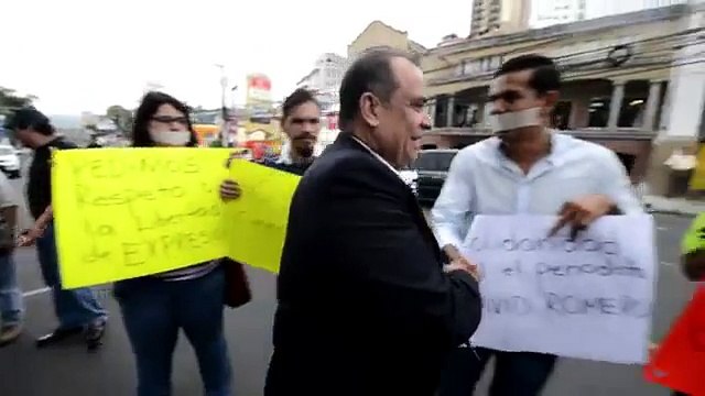 Así protestaron periodistas en Honduras exigiendo libertad de expresión