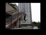 Guy Falls Down Stairs...Sort Of