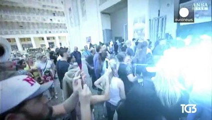 مراسم خاکسپاری یکی از پدرخوانده های مافیا در رم