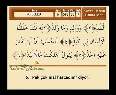 Beled Suresi (Mehmet Emin Ay) - islamadresi.com