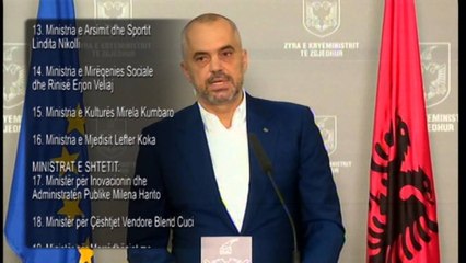 Rama shpall 19 ministrat e qeverisë së re.