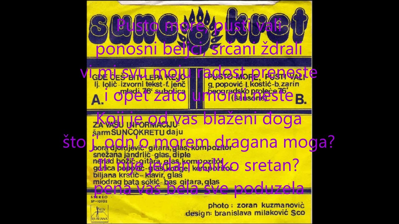 Suncokret -pusto more pusti vali jd