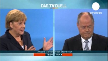 Debati televiziv në Gjermani, Merkel dhe Stenbruck në përballjen e parë
