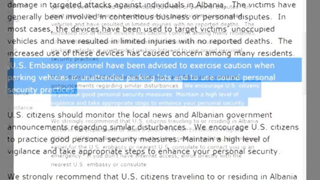 Alarm për shpërthimet e makinave: Ambasada e SHBA-së, parlajmëron qytetarët e saj