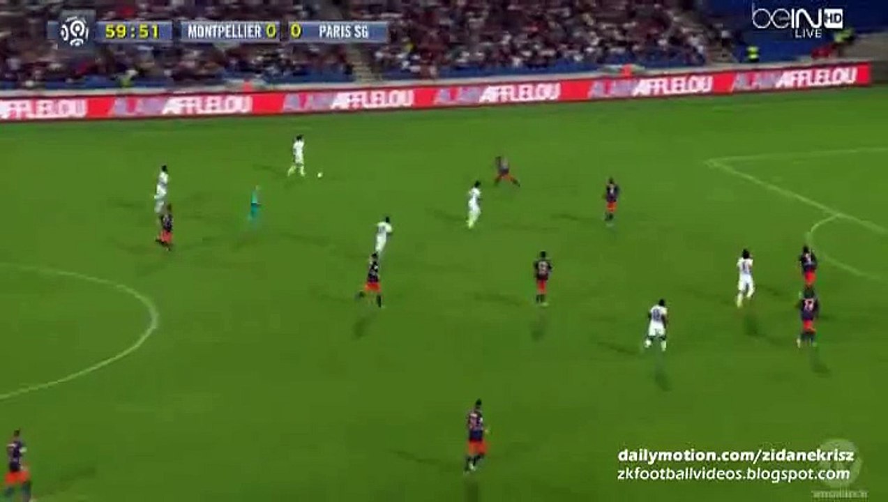 0-1 Blaise Matuidi Amazing Goal _ Montpellier v. Paris Saint-Germain - 21.08.2015 HD