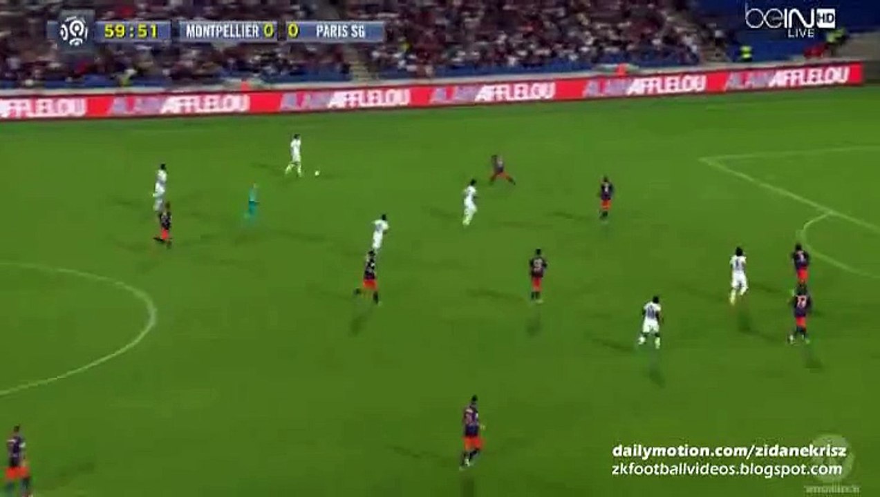 0-1 Blaise Matuidi GOAL HD - Montpellier v. Paris Saint-Germain -Ligue 1 21.08.2015