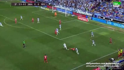Steven N'Zonzi Red Card _ Malaga v. Sevilla - La Liga 21.08.2015 HD