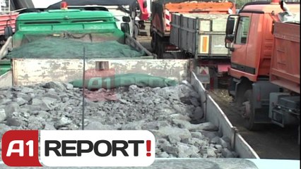 A1 Report - Bllokohen në Lezhë 19 kamionë me krom dhe inerte pa letra
