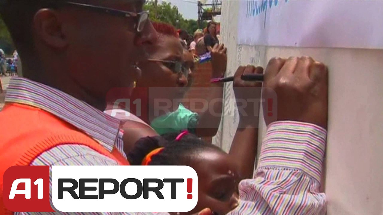 A1 Report - Mur përkujtimor me dedikime për Nelson Mandela