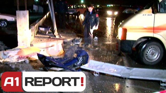 A1 Report - Shkoder, makina del nga rruga vdes nje person, 1 plagoset
