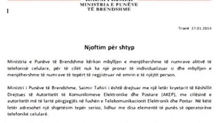 Tahiri takon përfaqësues të AKEP. "Të mbyllen gjithë numrat e paregjistruar dhe ato në treg të zi"