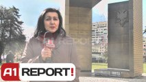 A1 Report - Shkurtohet 2 metra Monumenti i 100-vjetorit te Pavaresise