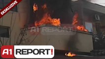 A1 Report - Lushnjë, shpërthen bombola e gazit në banesë, plagoset polici, momentet e shpërthimit