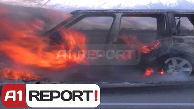 A1 Report - Pogradec, makina shpërthen në ecje, shpëtojnë 2 persona