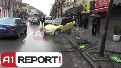 A1 Report - Tirane, makina ne trotuar pa te demtuar, pranga shoferit per pije