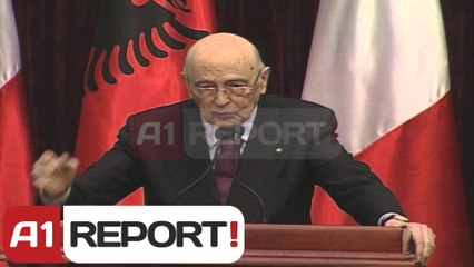 A1 Report - Napolitano ne Tirane: Do te fitojme kauzen 'Shqiperia ne BE'