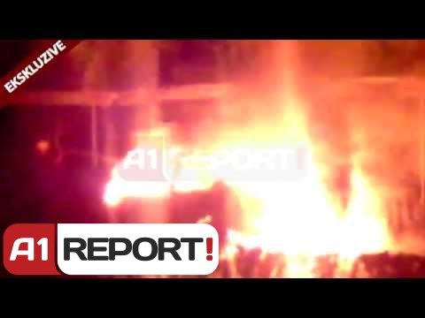 A1 Report - Ekskluzive, momentet pas shperthimit të automjetit te Inxhnieria e Ndertimit ne Tirane