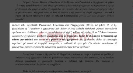 Letra e Tahirit për Nishanin, Unioni i Gjyqtarëve: Po cënohemi