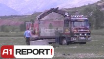 A1 Report - Korçe, mbyllet aerodromi Lumalasit bllokohet me blloqe betoni