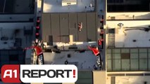 A1 Report - SHBA, nje burre hidhet nga tarraca e hotelit me kostumin e tij fluturues