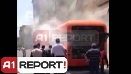 A1 Report - Ja pamjet, autobusi perfshihet nga flaket, panik mes pasagjereve