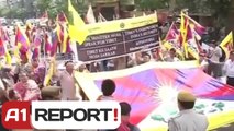 A1 Report - Tibetianet protestojnë ne Nju Delhi kunder vizites se kryeministrit kinez