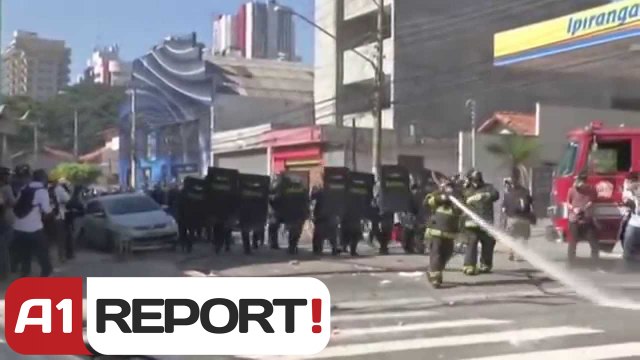 Nis A1 Report - Kupa e Botës, protesta në Brazil 1 gazetare e plagosur në San Paolo