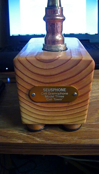 Seusphone- Model #3 "Cell Tower" Bluetooth Gramophone