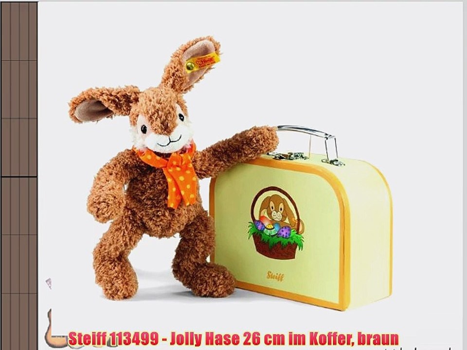 Steiff 113499 - Jolly Hase 26 cm im Koffer braun